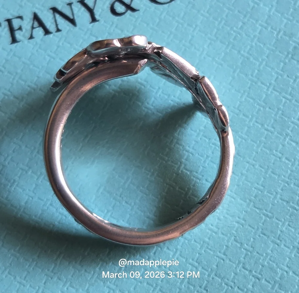 1885 Tiffany & Co. Wild Rose Spoon Ring Floral Motif Collection Size 6 #60